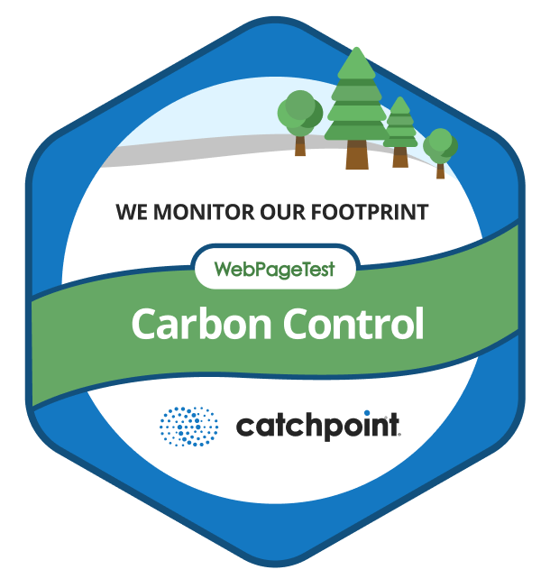 We Monitor Our Footprint - WebPageTest Carbon Control from Catchpoint